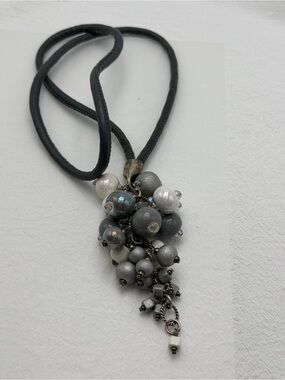 Modernist Designer Lemoniq Cluster Necklace
